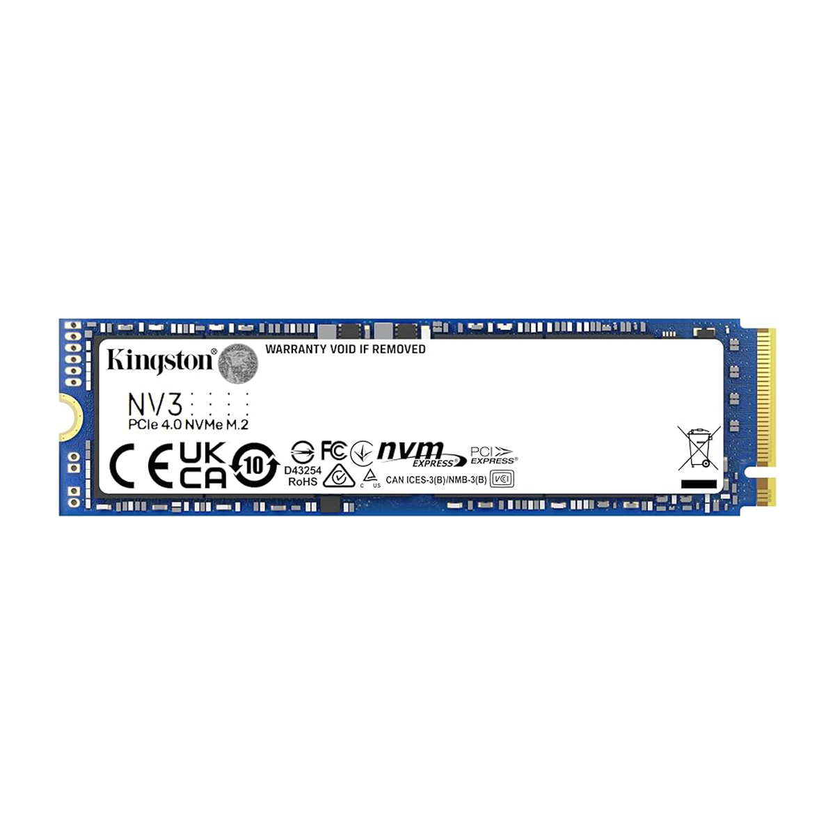 UNIDAD SSD M.2 KINGSTON 1TB (SNV3S/1000G) NV3, PCIE 4.0, NVM