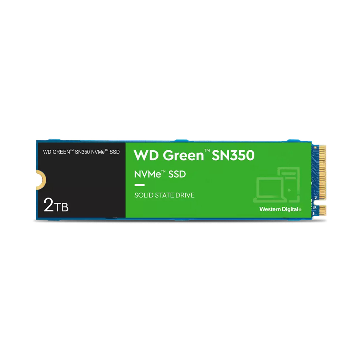 UNIDAD SSD M.2 WD 2TB (WDS200T3G0C) GREEN SN350, PCIE 3.0, N