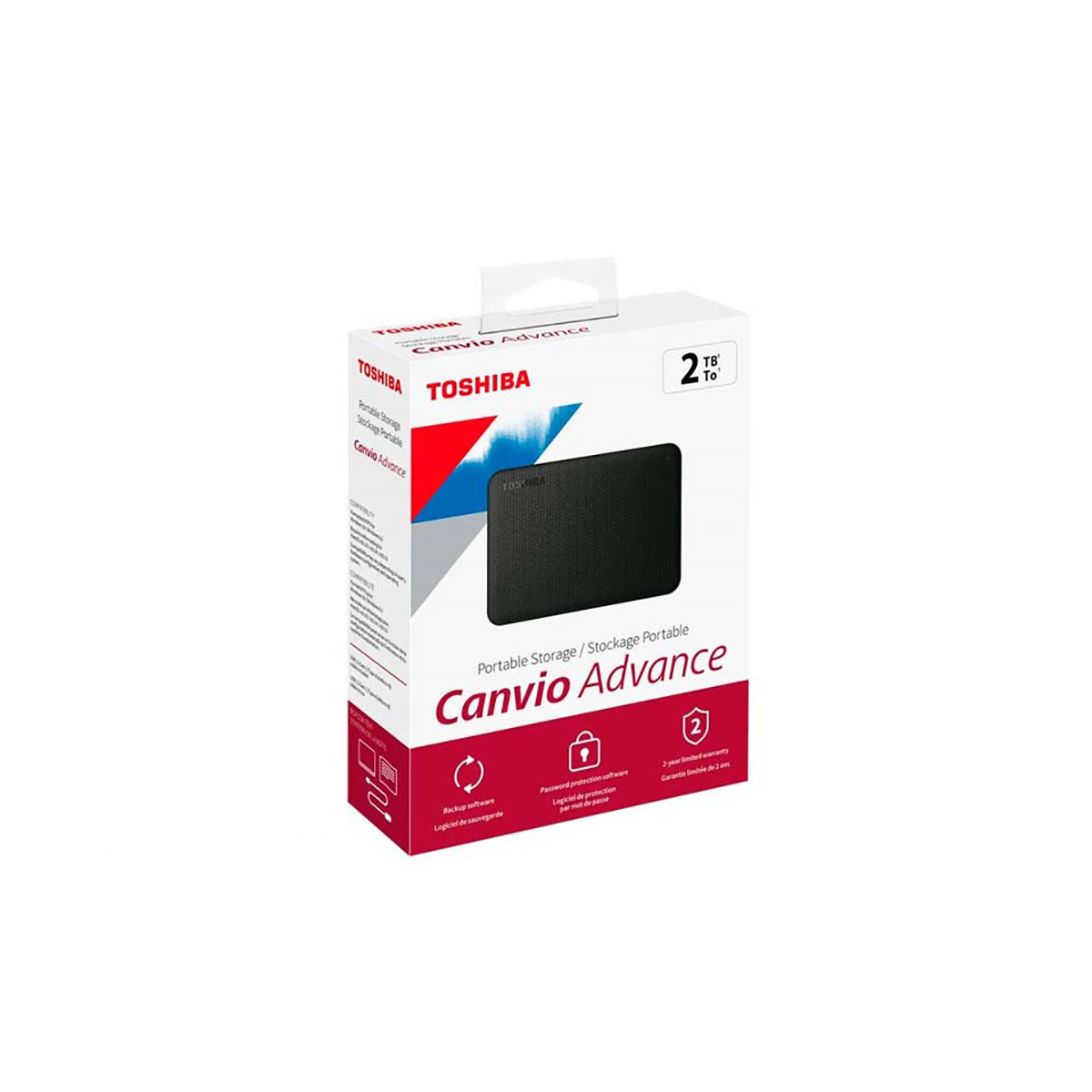 DISCO DURO EXTERNO TOSHIBA 2TB 2.5" (HDTCA20XK3AA) ADVANCE V