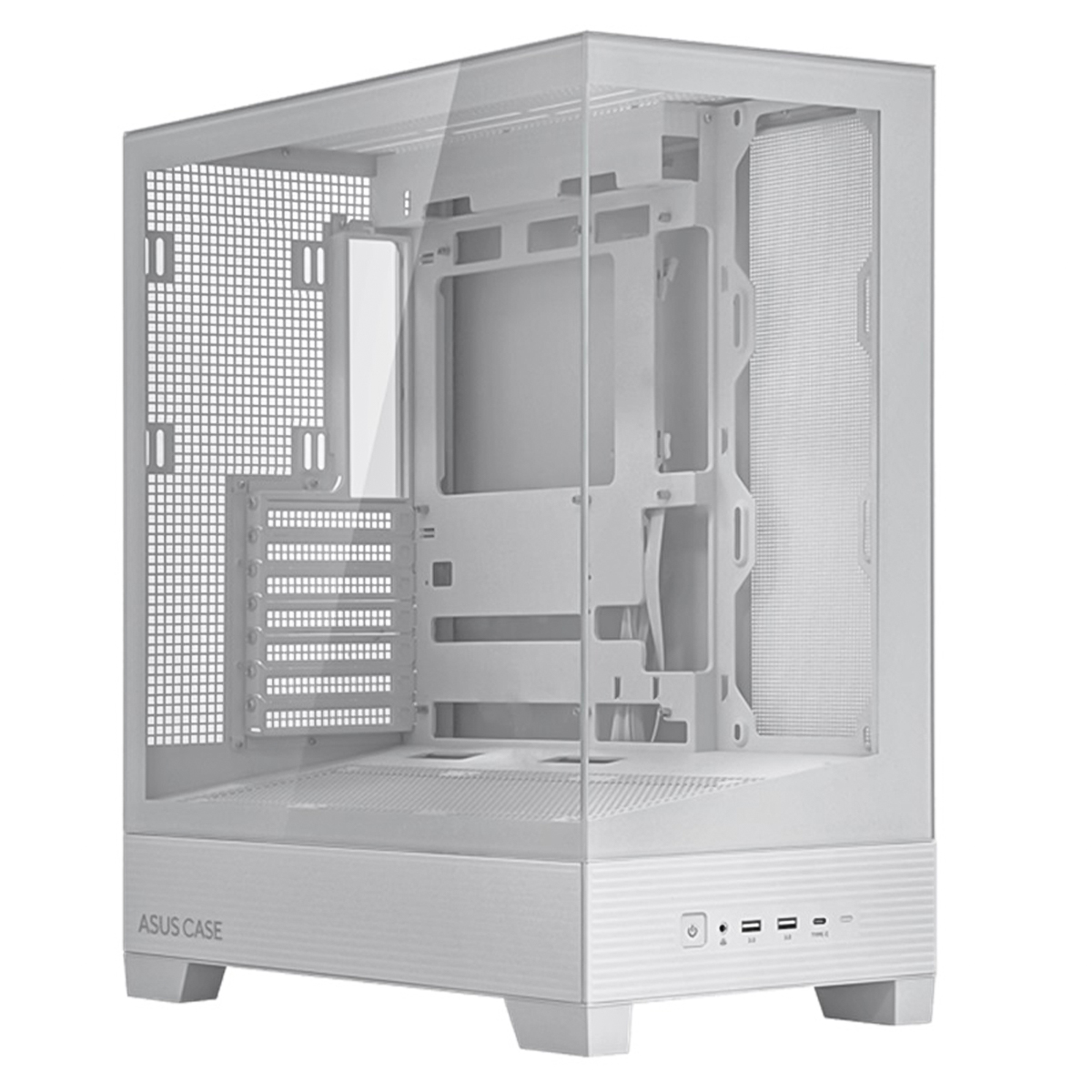 GABINETE ASUS (A31 TG WHITE) BLANCO, VIDRIO TEMPLADO,SOPORTA