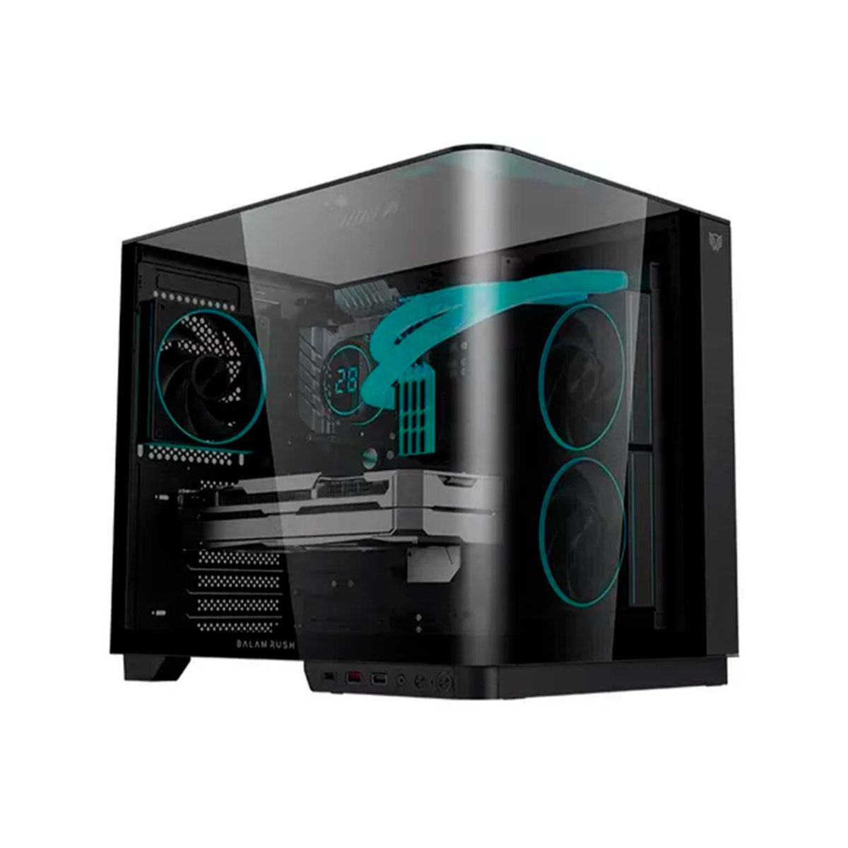 BALAM RUSH GABINETE BALAM RUSH (BR-941570) TANK EXPERT CURVE 6800,ATX,1*USB 3.0,CRISTAL TEMP,FAN 3*120MM,ARGB,NEGRO