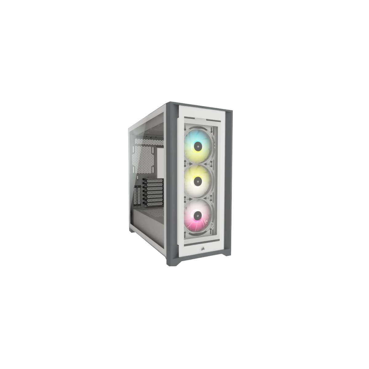 CORSAIR GABINETE CORSAIR (CC-9011213-WW) ICUE 5000X RGB BLANCO CRISTAL TEMPLADO MED-TORRE SIN FUENTE