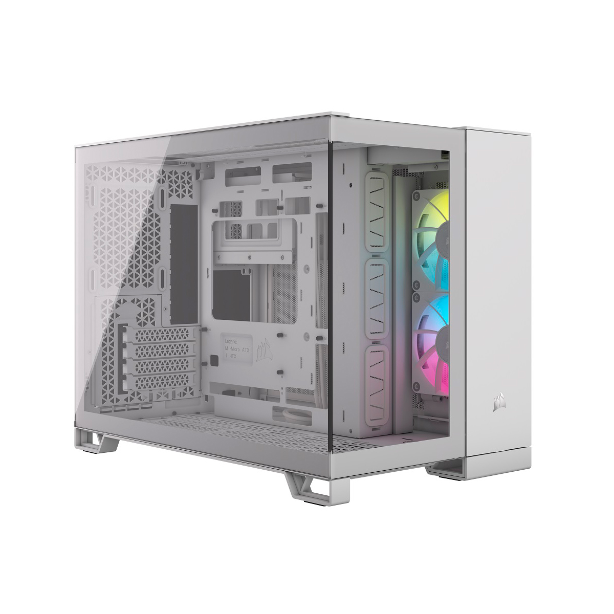 CORSAIR GABINETE CORSAIR (CC-9011268-WW) ICUE LINK 2500X RGB,BLANCO,CRISTAL TEMPLADO,MED-TORRE,SIN FUENTE