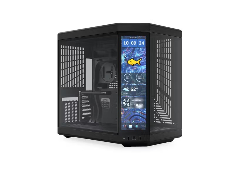 HYTE GABINETE HYTE (CS-HYTE-Y70TTI-BB) PITCH BLACK, Y70 LCD TOUCH INFINITE DE 14.9" TOUCH SCREEN,NEGRO