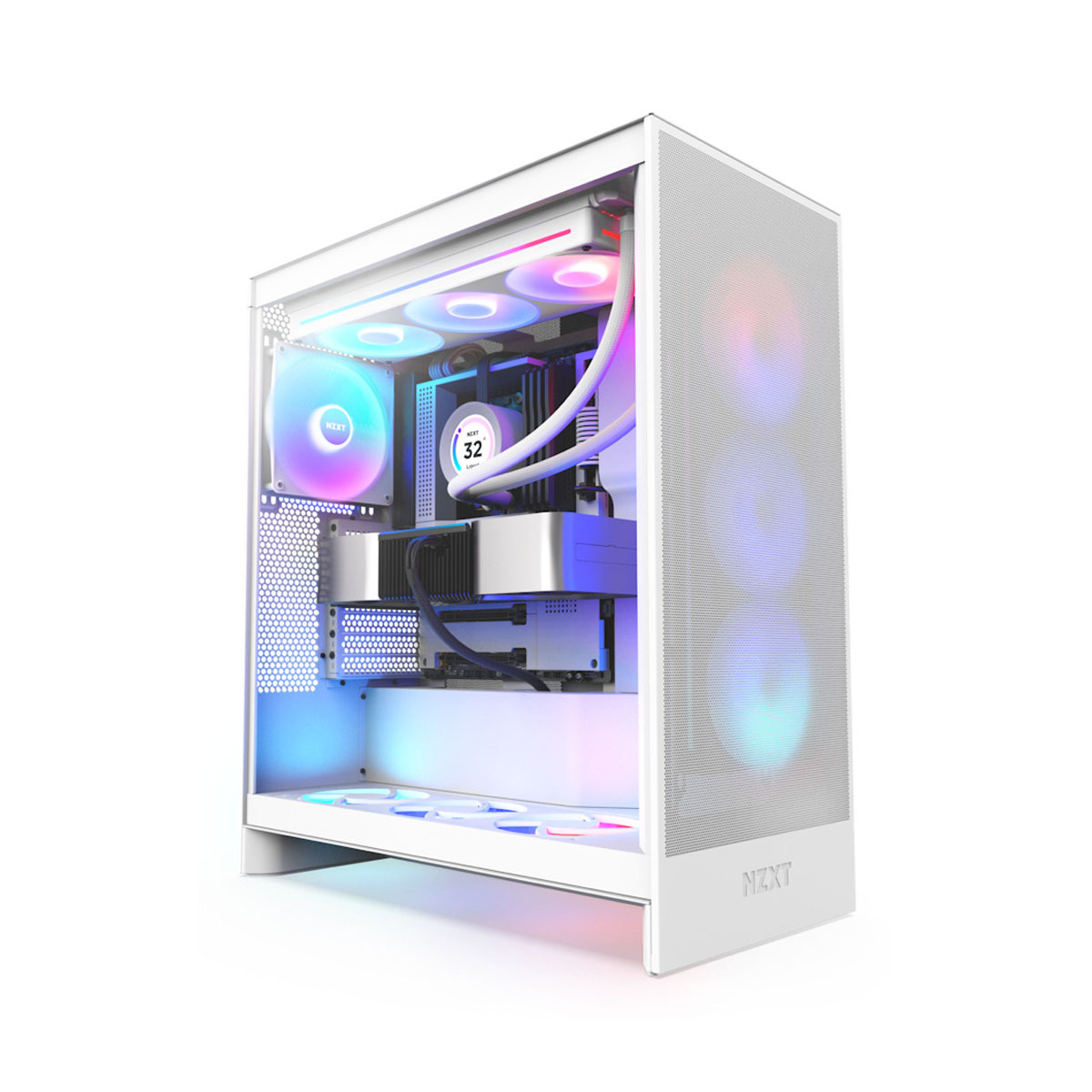 GABINETE NZXT (CM-H72FW-R1) H7 FLOW RGB, MID-TOWER 3 FANS RG