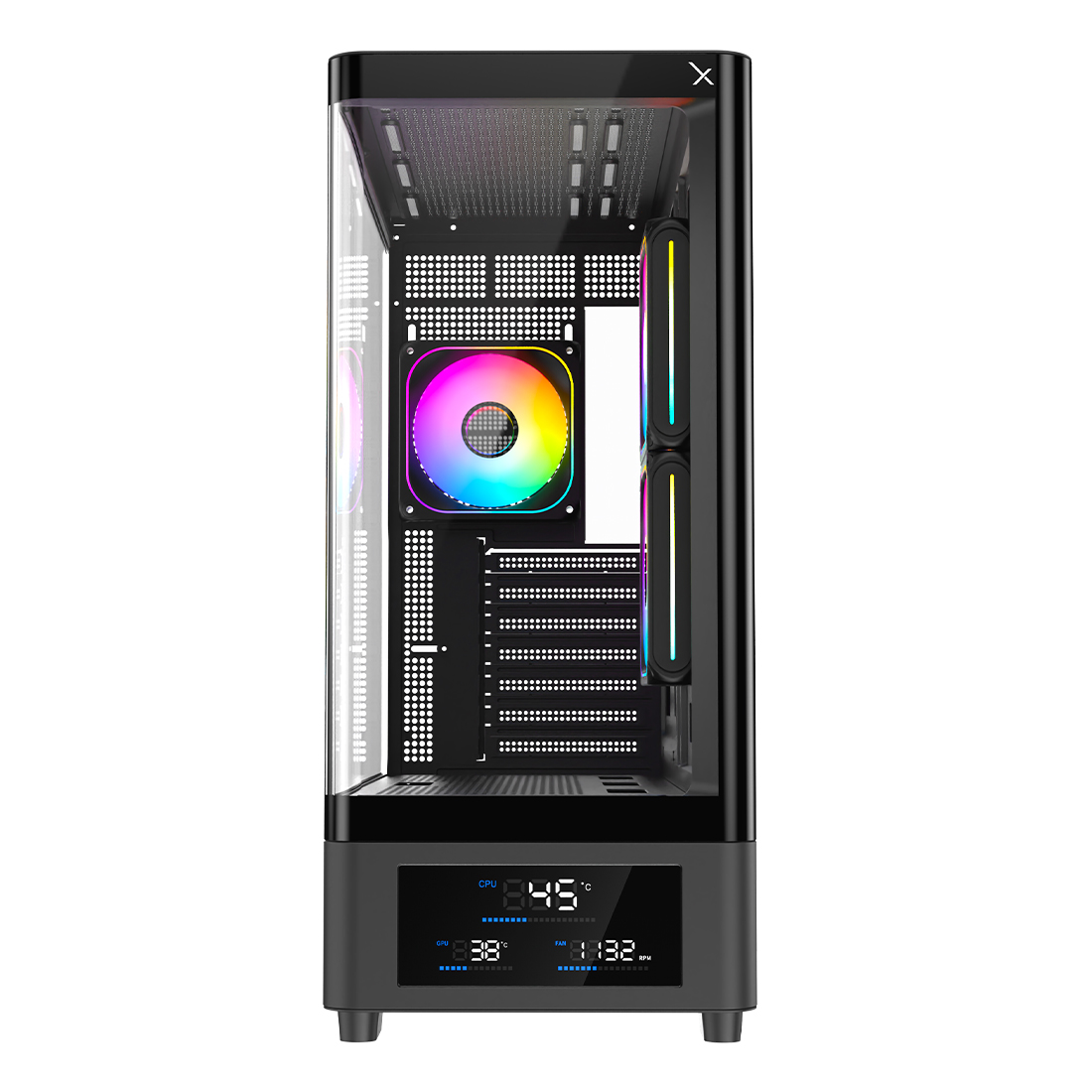 GABINETE XZEAL (XZGAAP1B) XZ170, ATX, CRISTAL, PANT. LED, 3*