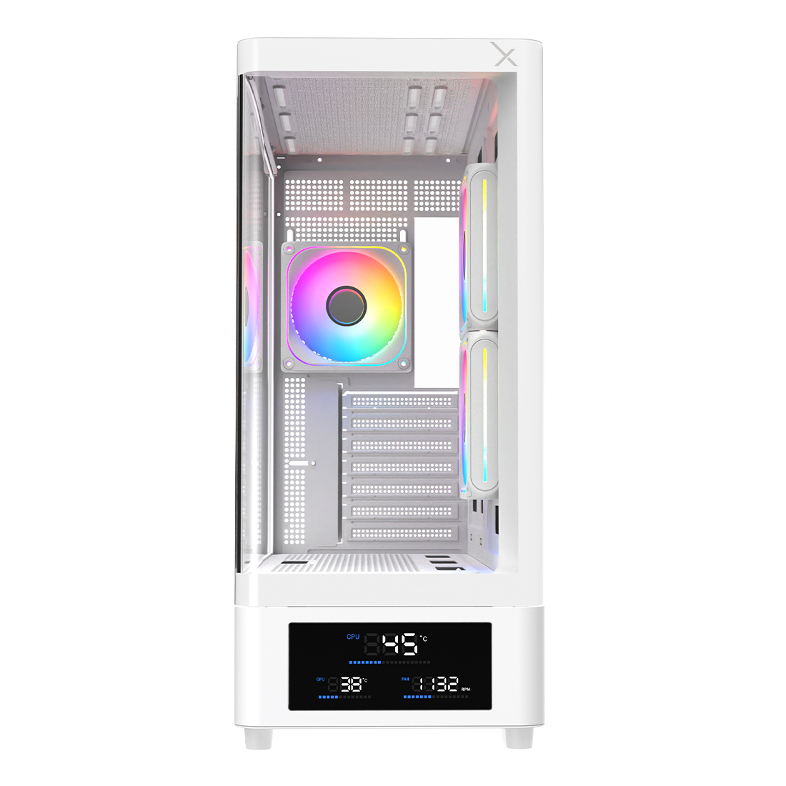GABINETE XZEAL (XZGAAP1W) XZ170, ATX, CRISTAL, PANT. LED, 3*