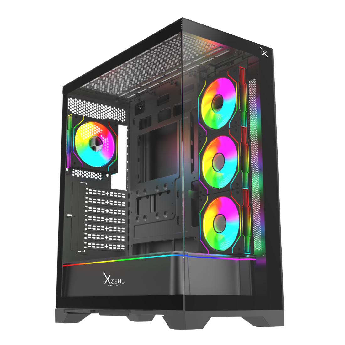 GABINETE XZEAL (XZGAEX1B) FULL TORRE, E-ATX, CRISTAL+METAL,4