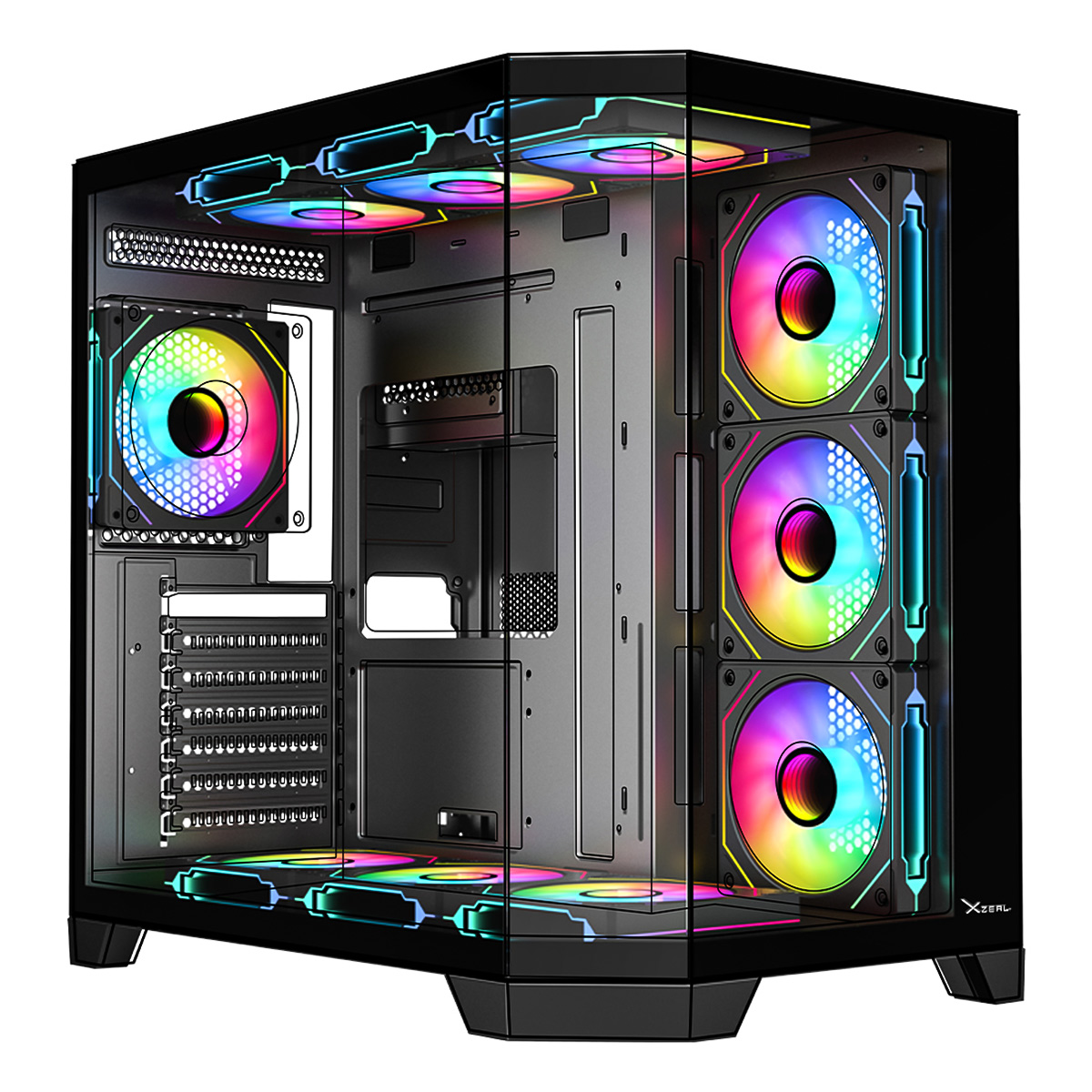 GABINETE XZEAL (XZGAXT1B) X-TRON,MICRO ATX,CRISTAL+METAL, 4*