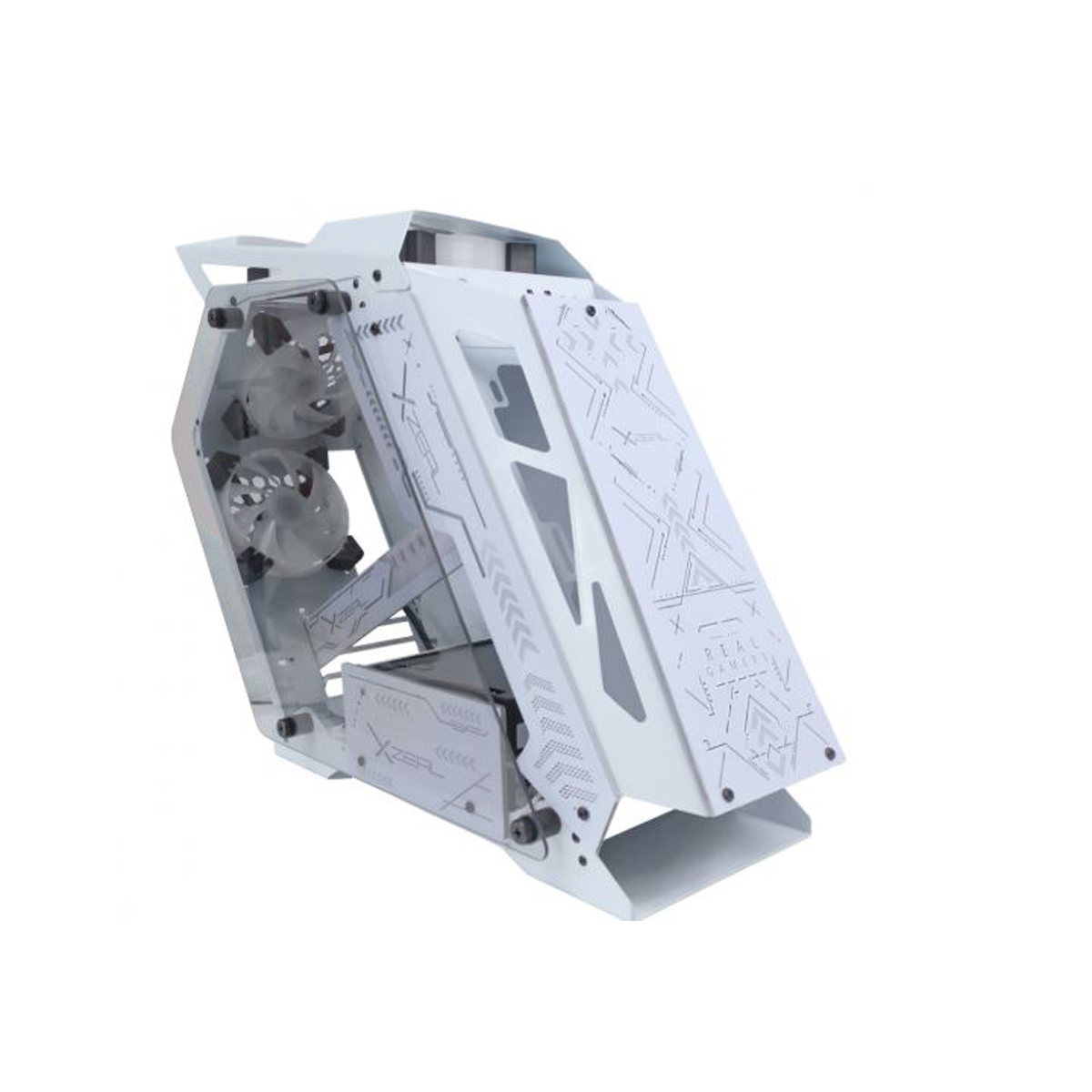 GABINETE XZEAL (XZGAIRRGBW) IRO2, MICRO ATX,CRISTAL+METAL 4*