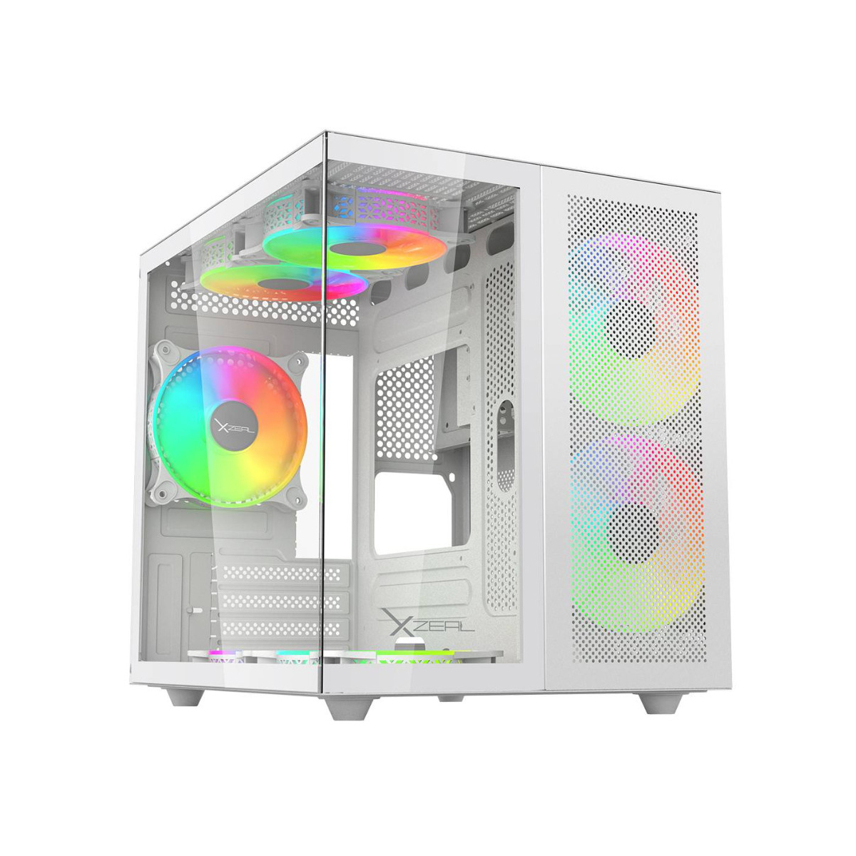 GABINETE XZEAL (XZGAMC1W) CUBO, MINI ITX,CRISTAL+METAL, 3*VE