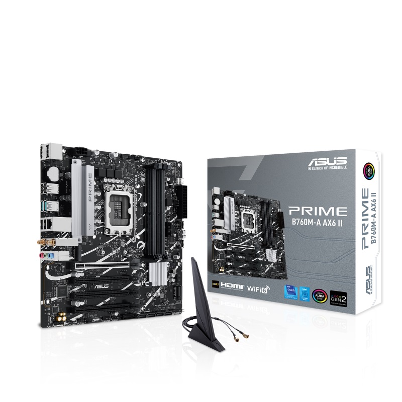MOTHERBOARD ASUS (PRIME B760M-A AX6 II) SOCKET 1700, 4*DDR5,