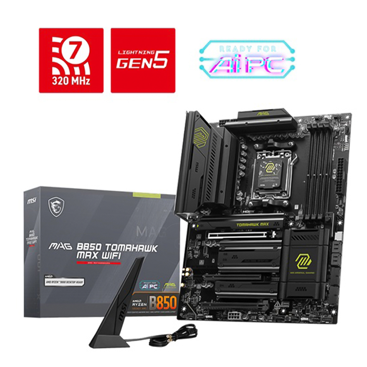 MOTHERBOARD MSI (MAG B850 TOMAHAWK MAX WIFI) SOCKET AM5, 4*D