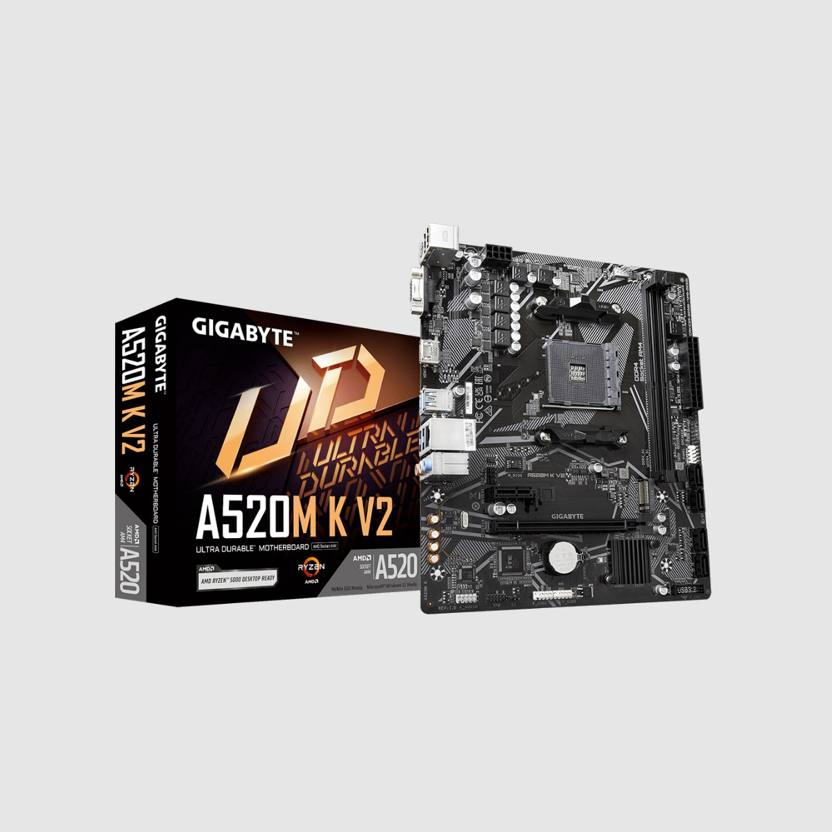 MOTHERBOARD GIGABYTE (A520M K V2) SOCKET AM4, 2*DDR4, HDMI, 