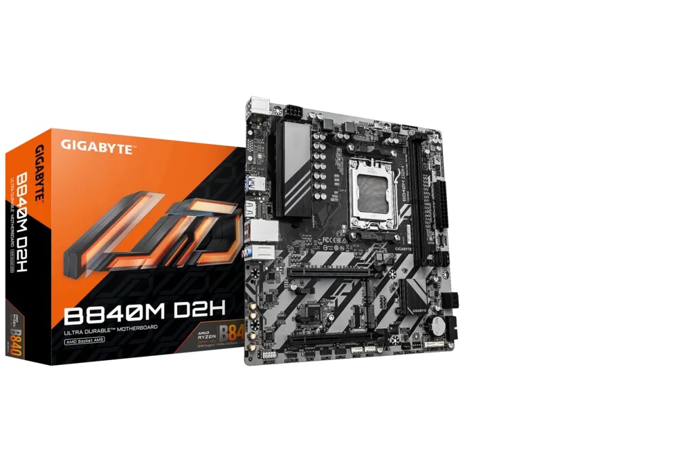MOTHERBOARD GIGABYTE (B840M D2H) SOCKET AM5,2*DDR5 5200MHZ,H