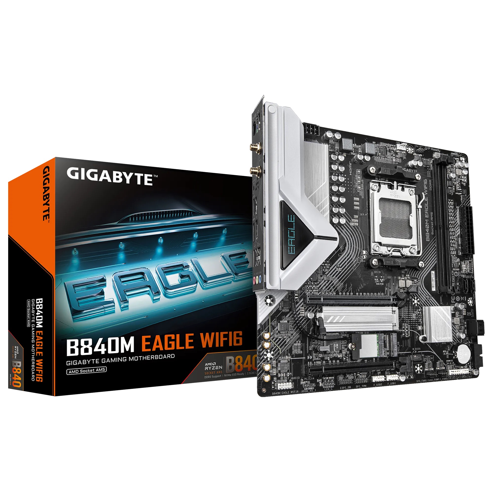 MOTHERBOARD GIGABYTE (B840M EAGLE WIFI6) SOCKET AM5,2*DDR5 5