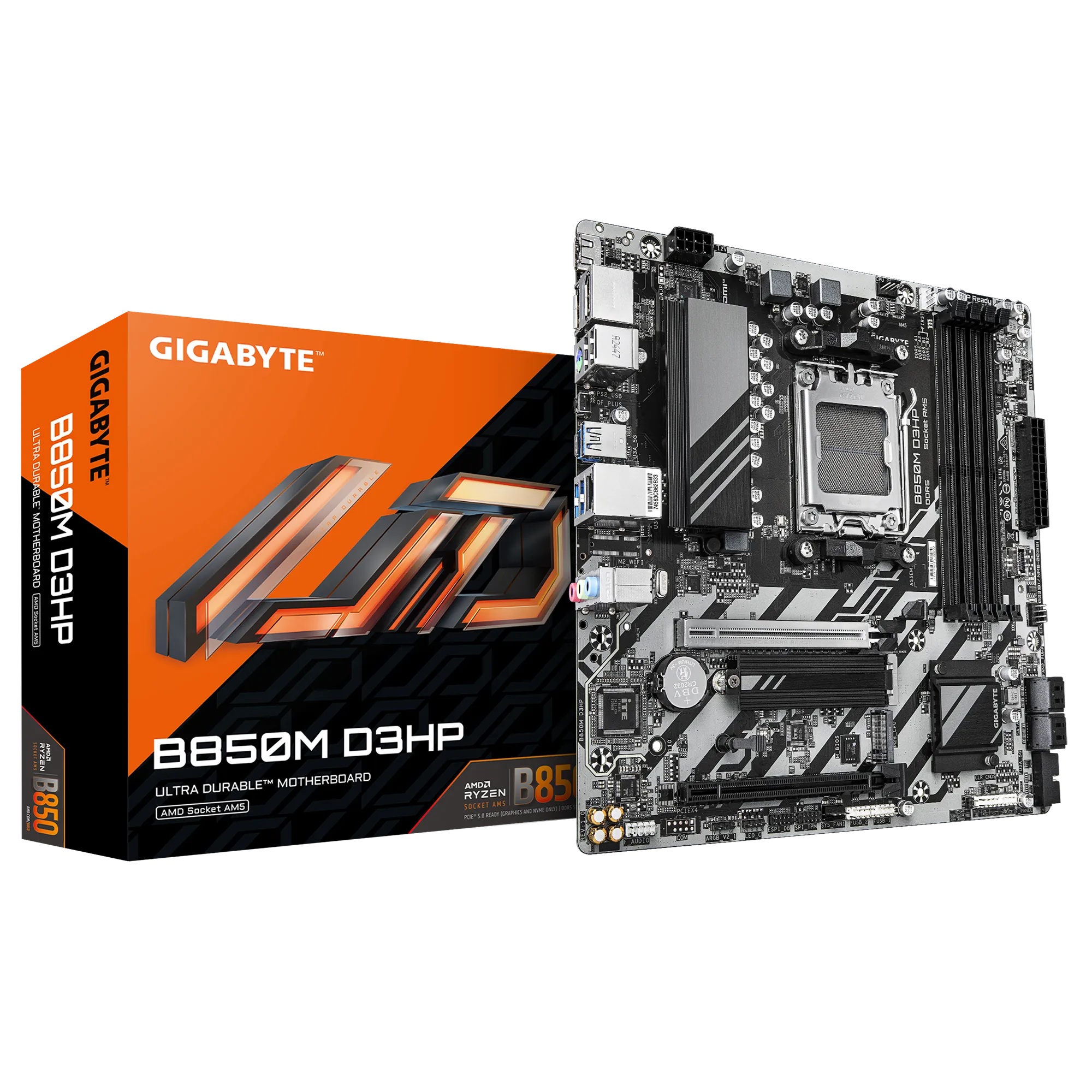 MOTHERBOARD GIGABYTE (B850M D3HP) SOCKET AM5,4*DDR5 5200MHZ,