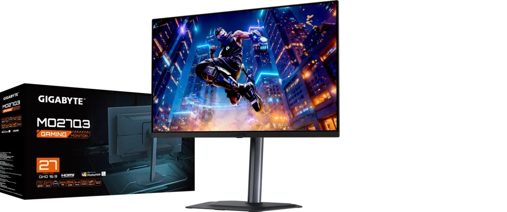 MONITOR OLED GIGABYTE 27" (MO27Q3) GAMING,2560 X 1440 QHD,PL