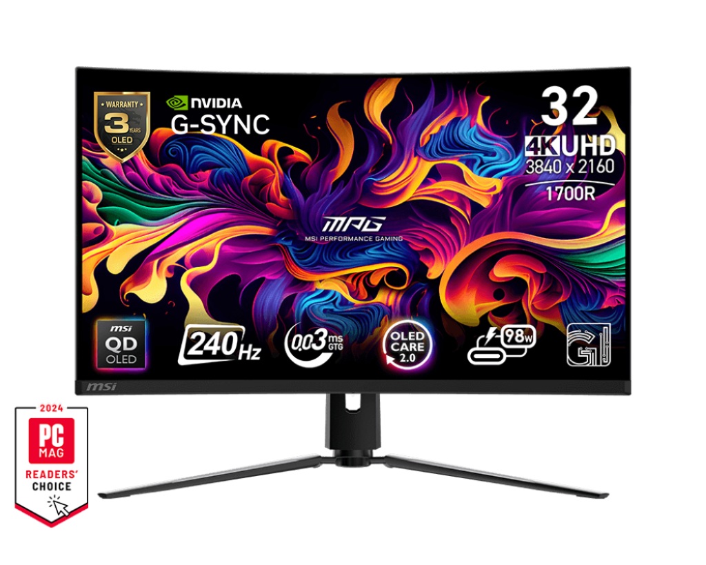 MONITOR OLED MSI 32" (MPG 321CURX QD-OLED) 3840X2160 UHD,CUR