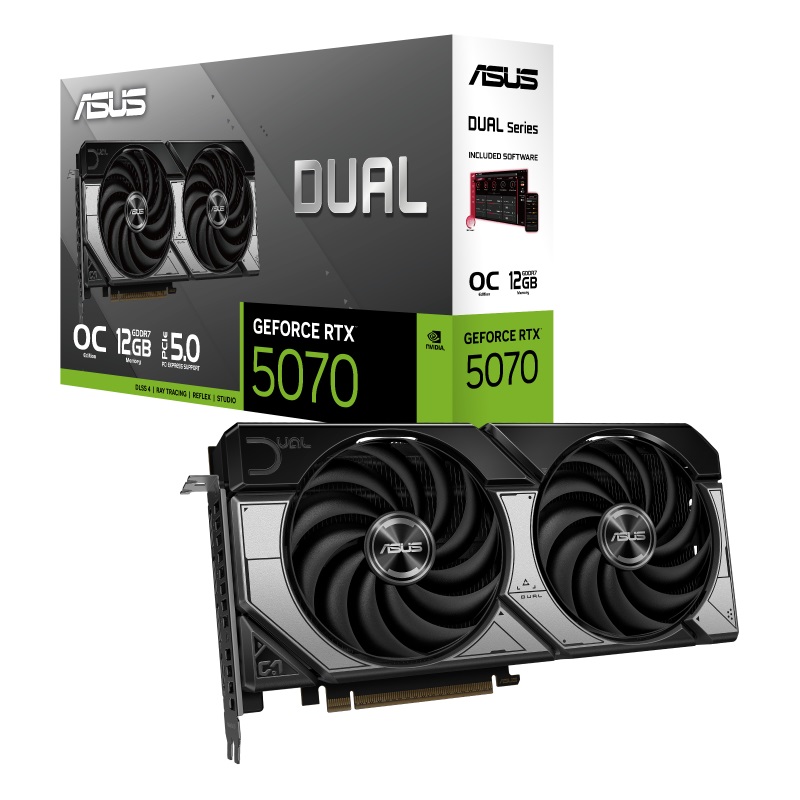 TARJETA DE VIDEO ASUS (DUAL-RTX5070-O12G) 192BIT, PCI-E 5.0,