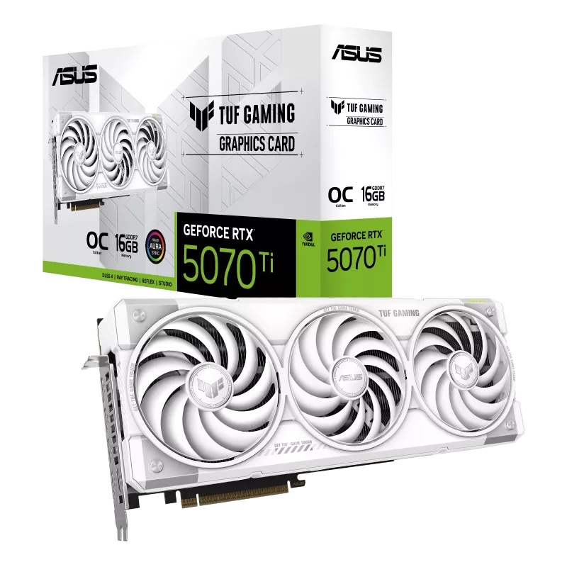 TARJETA DE VIDEO ASUS (TUF-RTX5070TI-O16G-WHITE-GAMING) 16GB