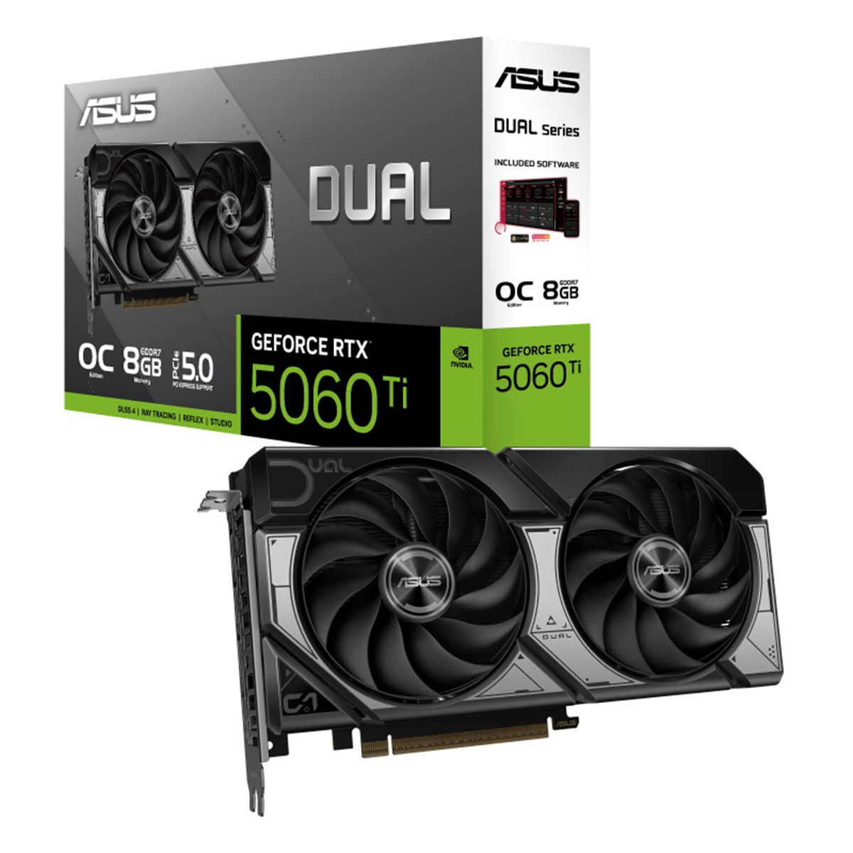 TARJETA DE VIDEO ASUS (DUAL-RTX5060TI-O8G) 8GB GDDR7, 128BIT
