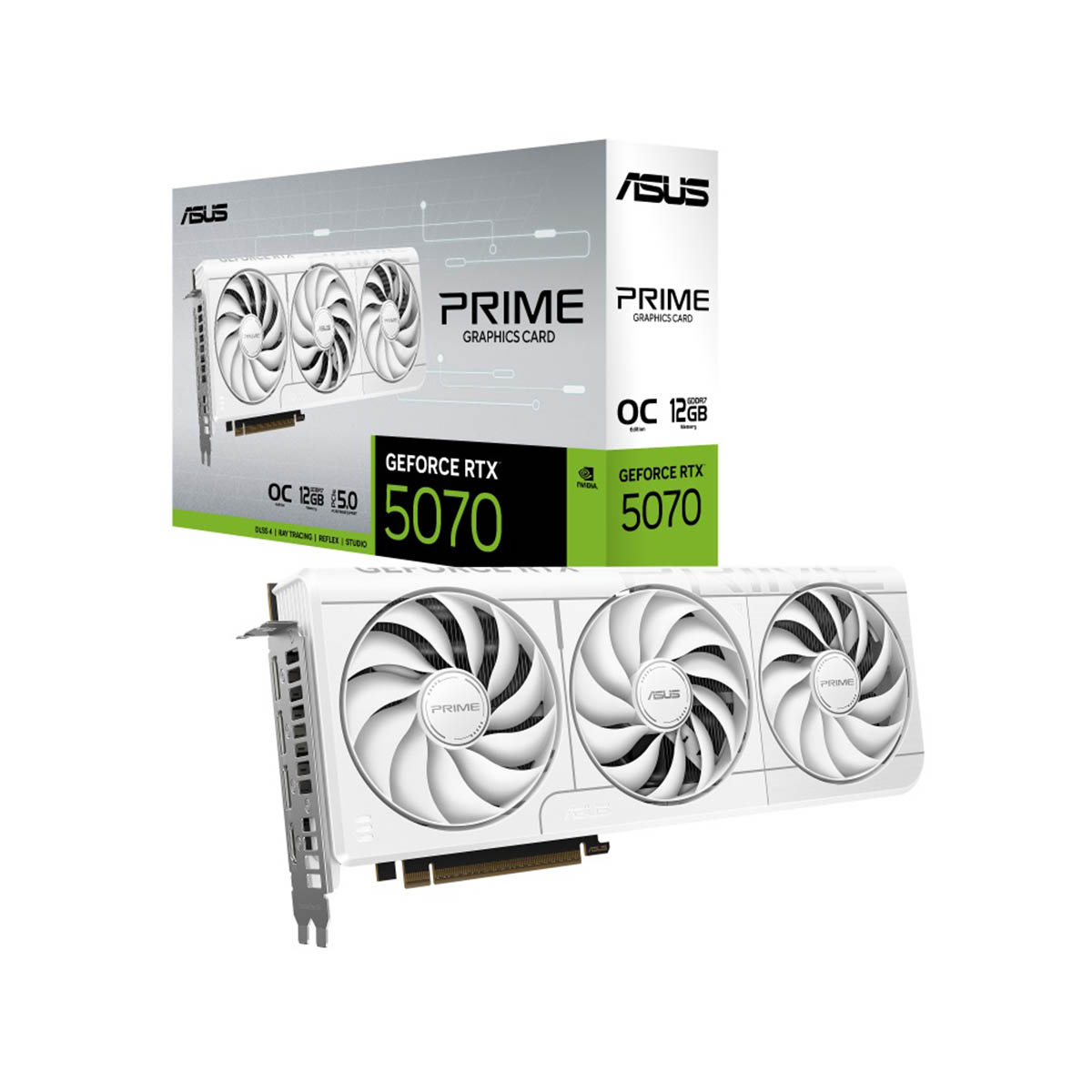 TARJETA DE VIDEO ASUS (PRIME-RTX5070-O12G-WHITE) 12GB GDDR7,