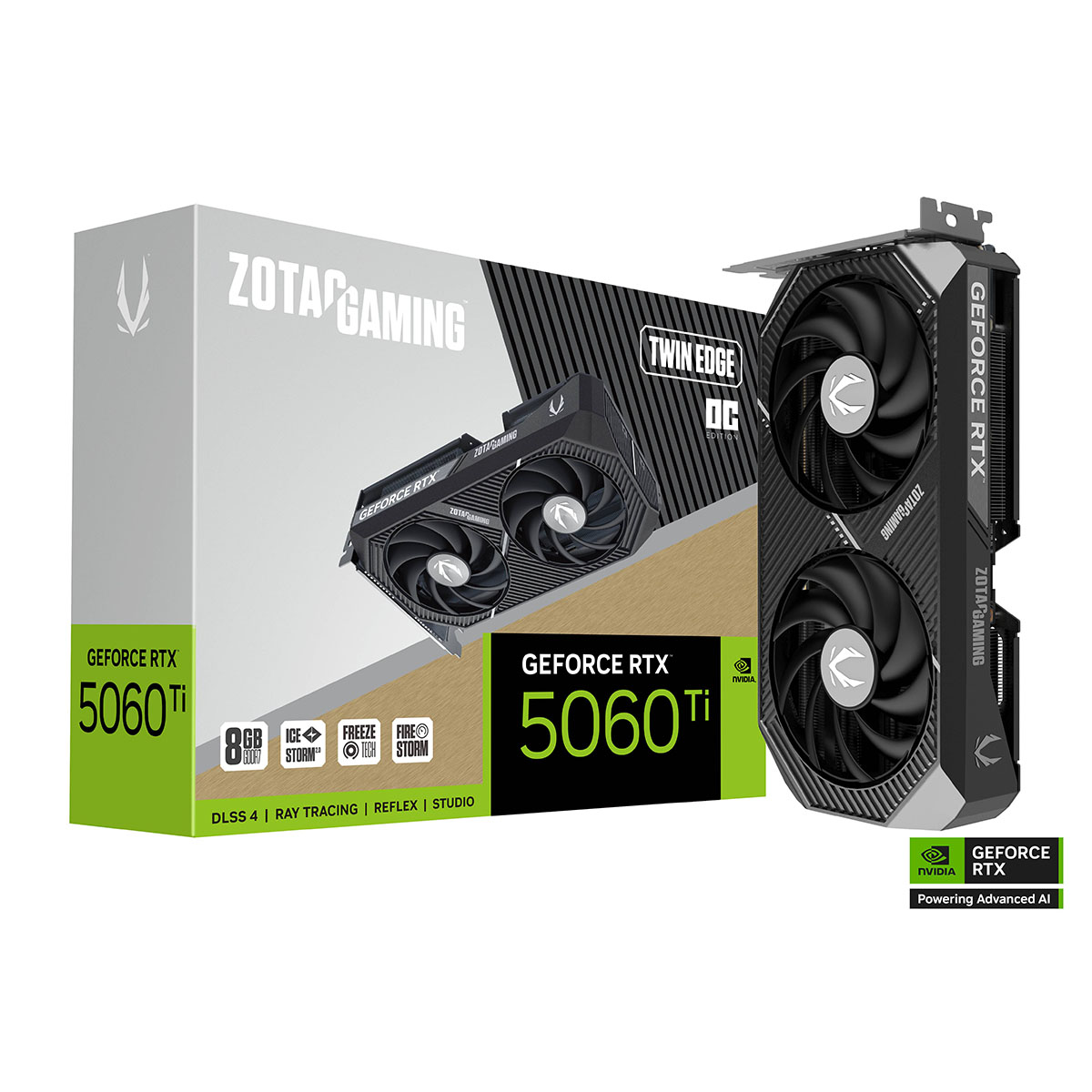 TARJETA DE VIDEO ZOTAC (ZT-B50610H-10M) RTX 5060TI TWIN EDGE