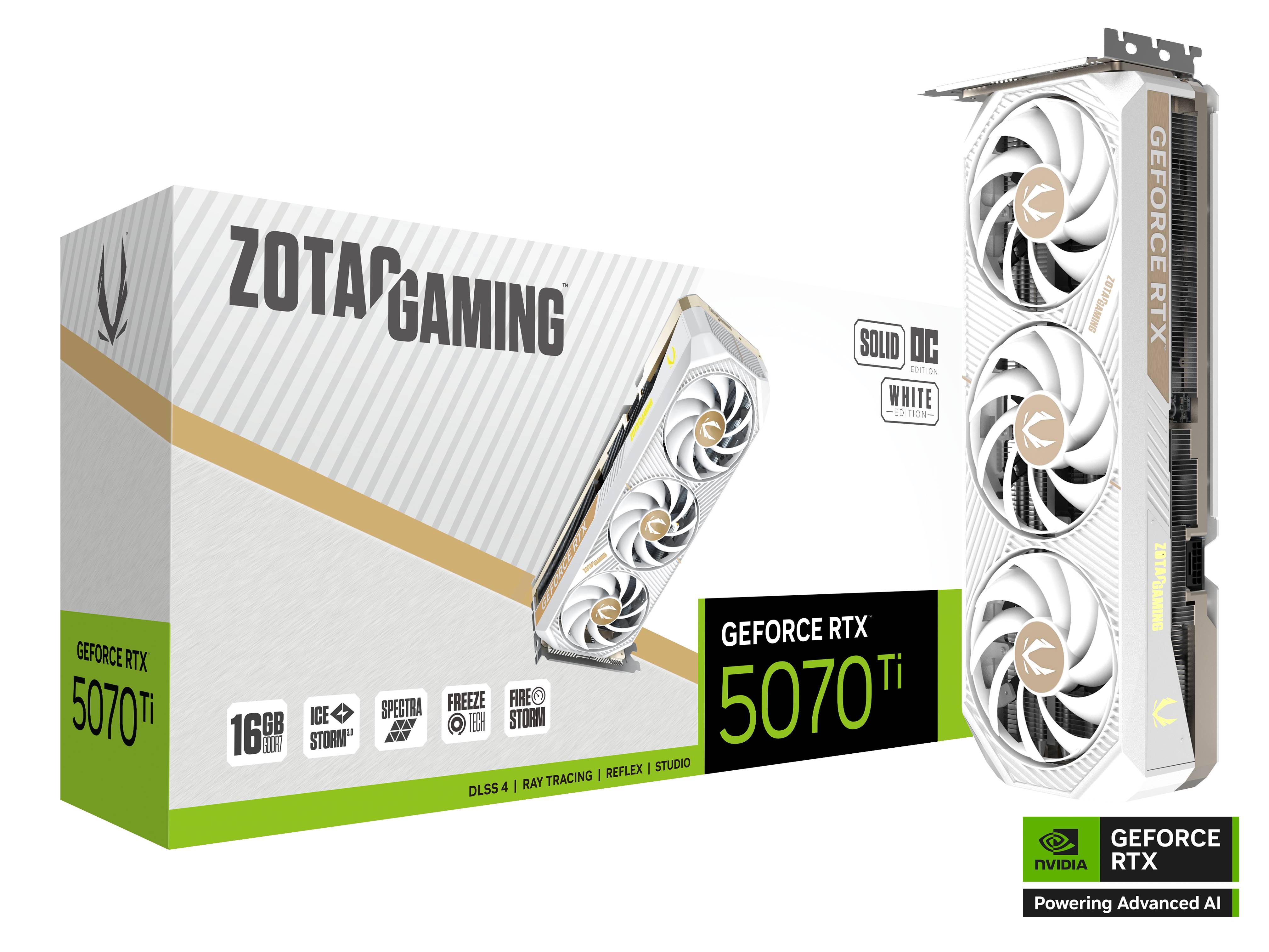 TARJETA DE VIDEO ZOTAC (ZT-B50710Q2-10P) RTX 5070TI SOLID OC