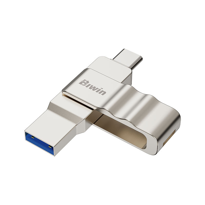 MEMORIA USB BIWIN 256GB (BMUD045256G-RGX) UD150 PLATA, DUAL 