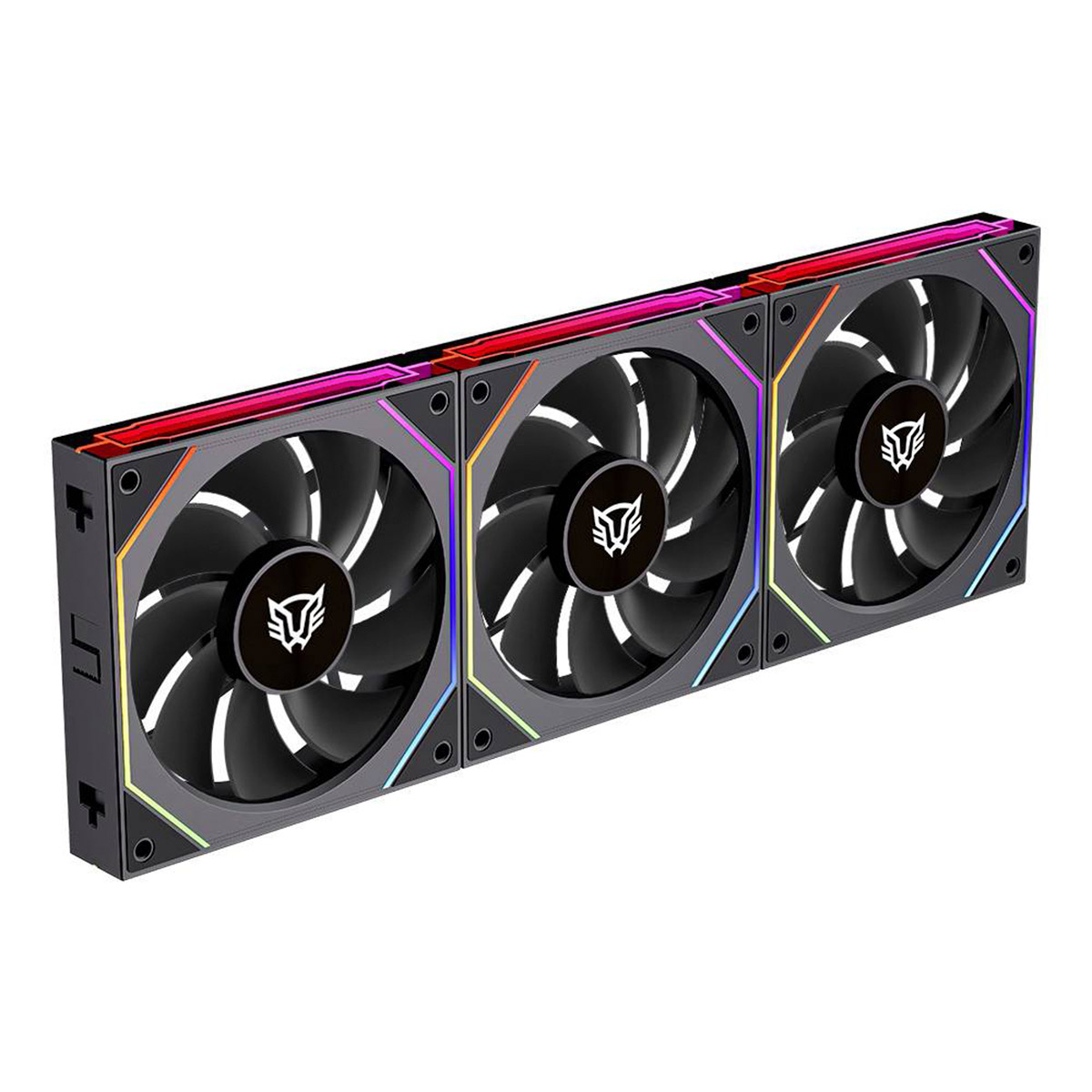BALAM RUSH VENTILADORES P/GABINETE BALAM RUSH (BR-942102) EOLOX LINK-R EXL95R,RGB,120 MM,3 FAN,INVERSO, NEGRO