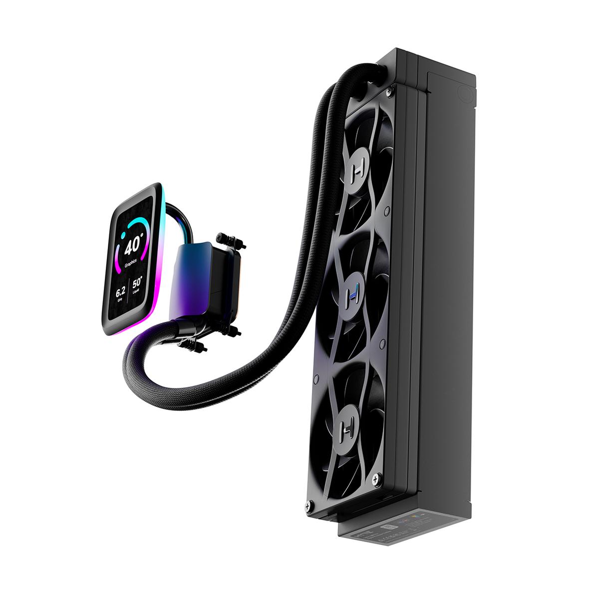 VENTILADOR P/CPU HYTE (FAN-HYTE-Q80T-BB) THICC Q80T TRIO,LCD